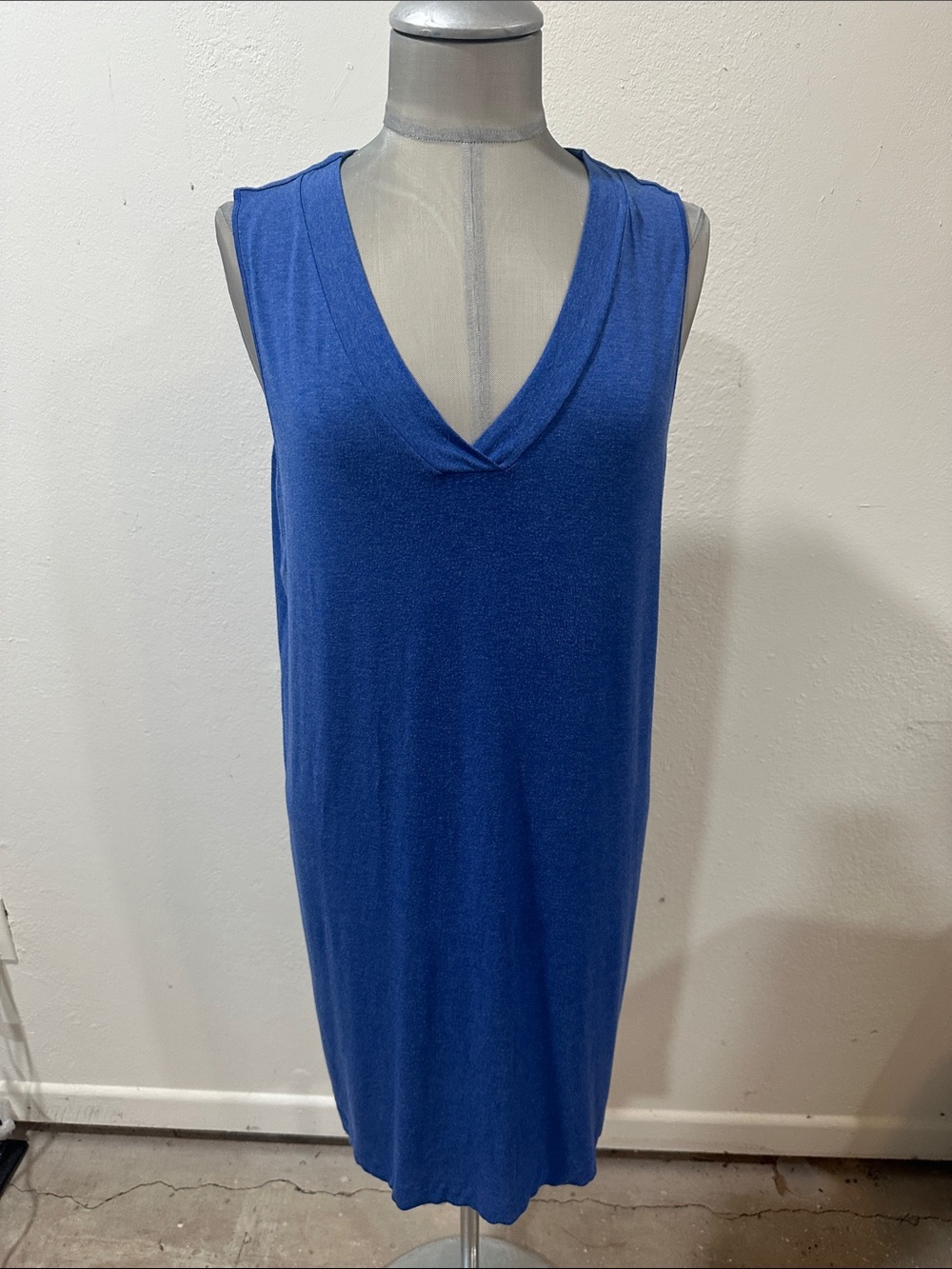 Hanro Sleeveless V-Neck nightgown or Swim Coverup in Blue